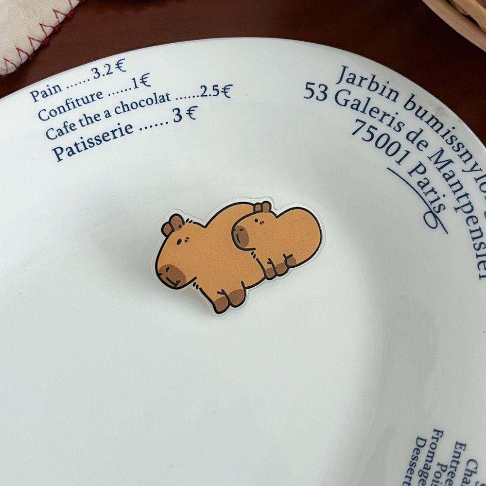 Милая брошь капибара, значок животного Капибара, булавка с изображением капибары, унисекс