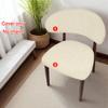 Velvet C Shaped Backrest Chair Cover Stretch Split Wood Chair Slipcover Dustproof Seat Protector Home Decor