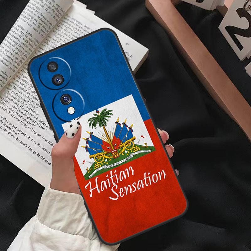 Винтажный флаг Гаити Гаитянский флаг Для Honor Magic 7 Lite 6 8 Pro Чехол Для Honor 200 400 50 70 90 X8c X8b X9a X9b X9c X9d Win RT