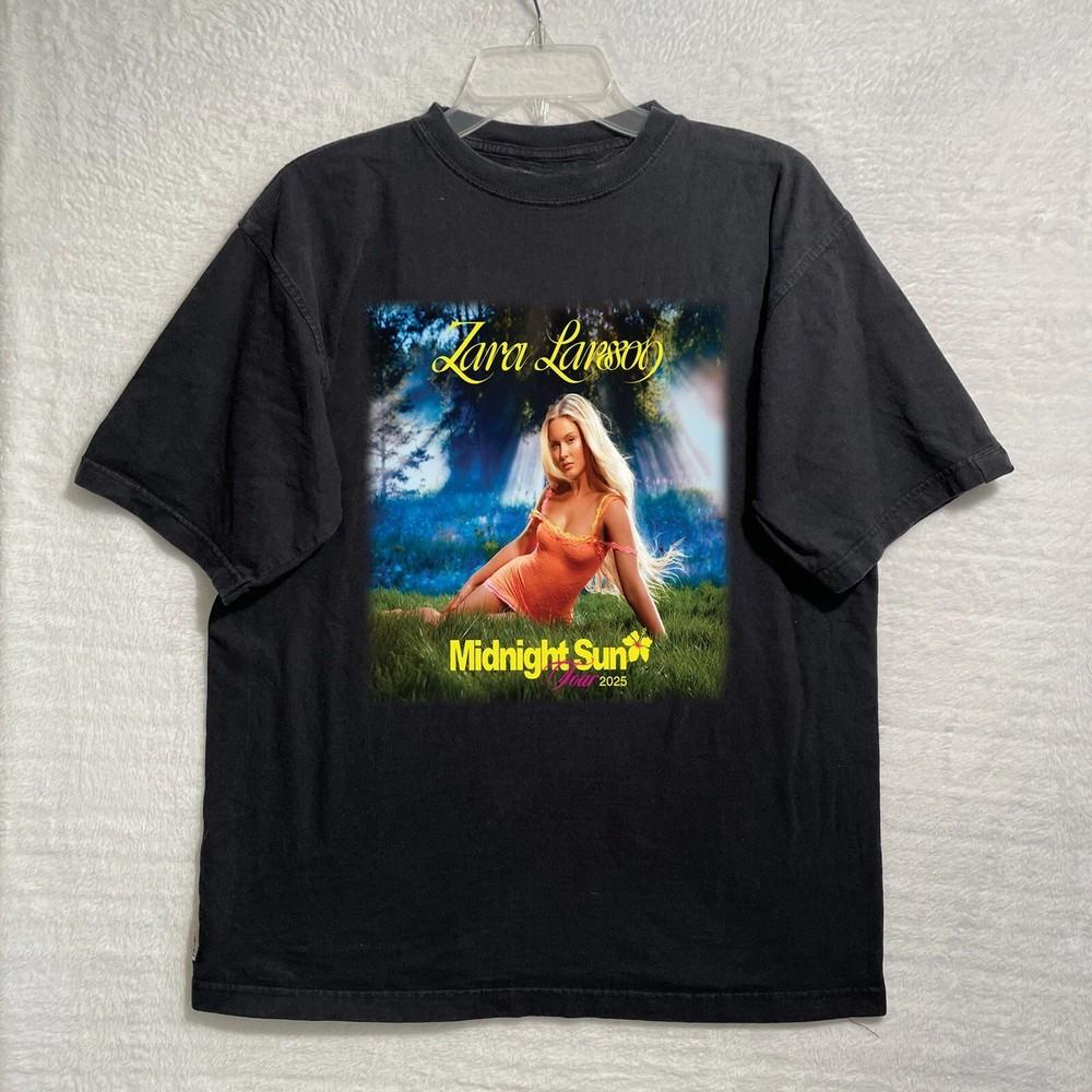 New Popular Zara_Larsson Midnight Sun Tour 2025 Black Shirt BL1584 Unisex T-Shirt