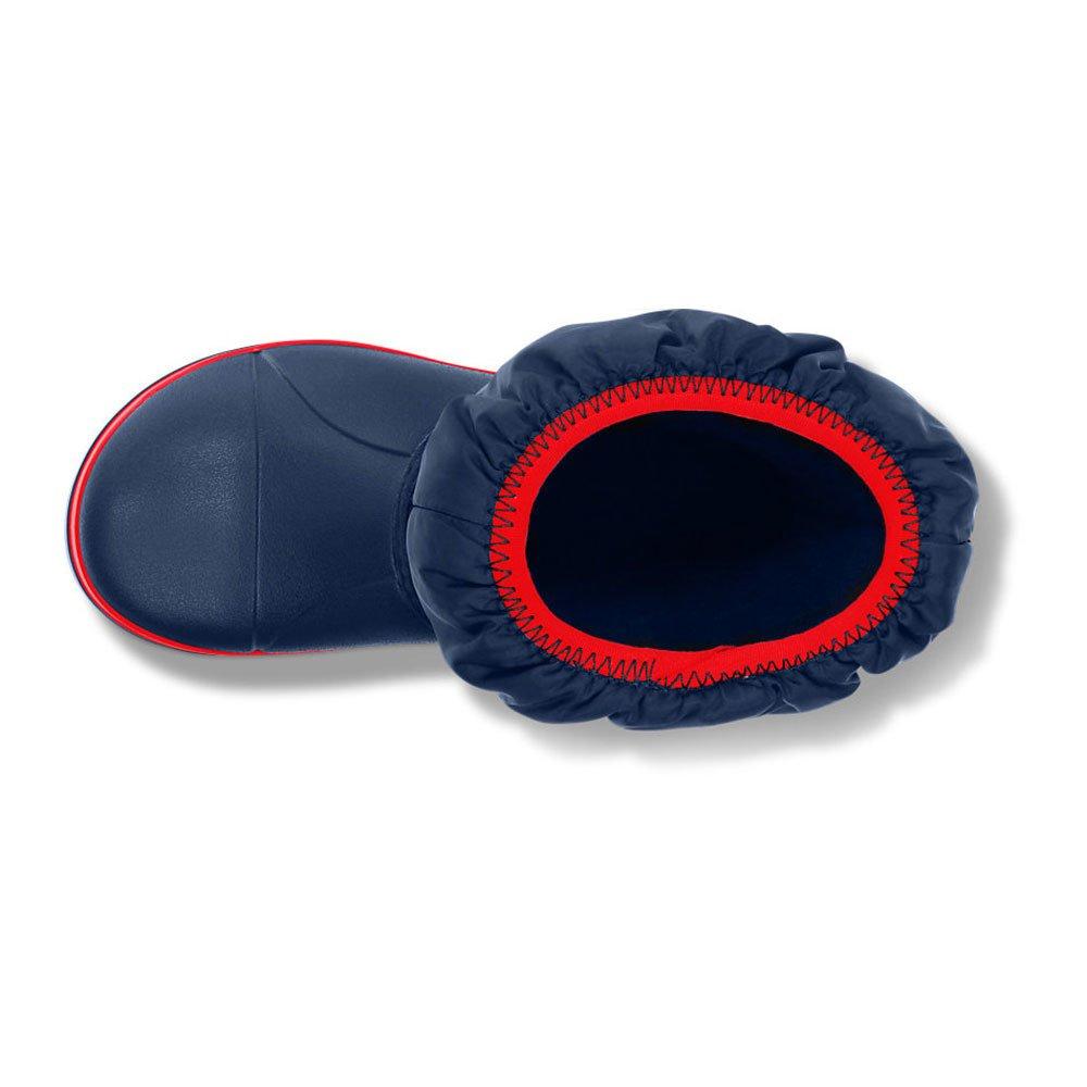 Crocs Зимние пуховые ботинки, детские, темно-синие/красные, 16,5 см