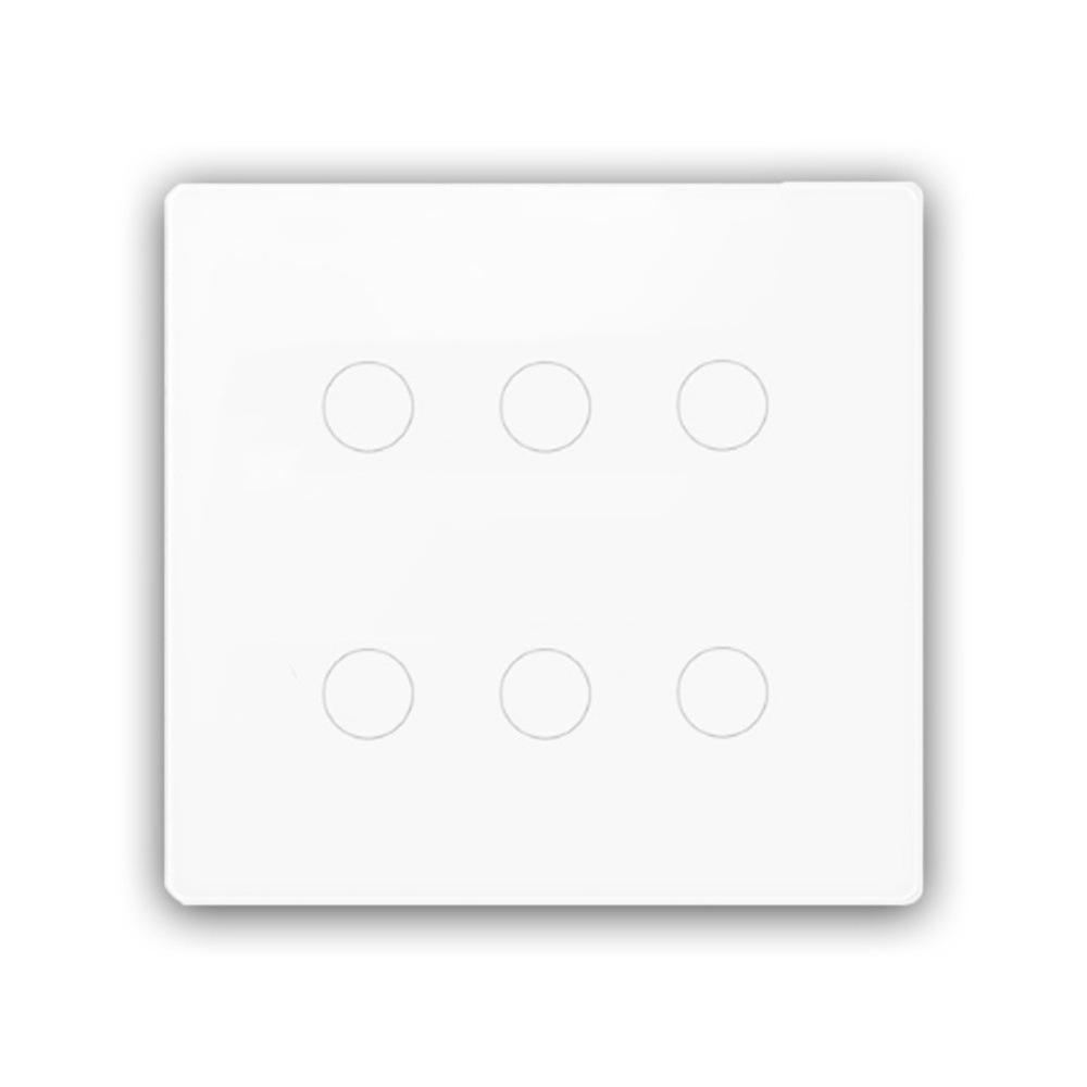 Умный выключатель Tuya европейского стандарта RF433 с WiFi и Bluetooth, единым универсальным пультом дистанционного управления Zero Fire, закаленным стеклом, тип 86.