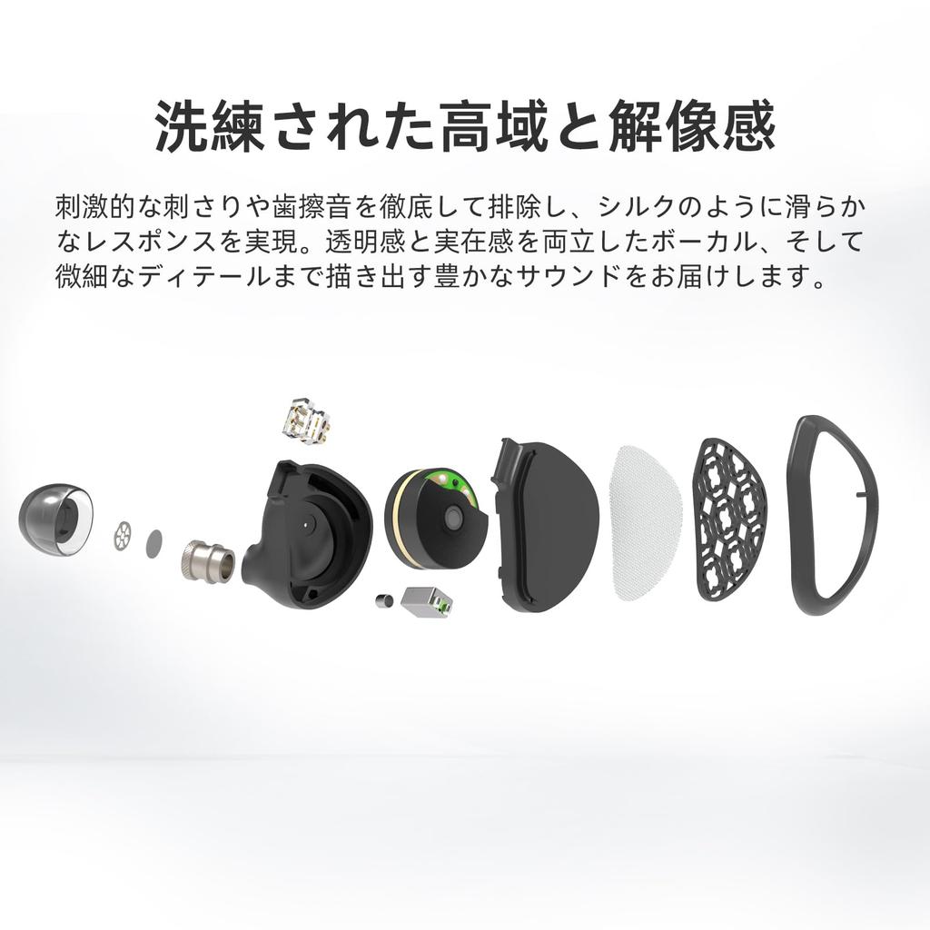 KEFINE Arnar Wired Planar Magnetic Knowles BA Driver Hybrid IEM Monitor with OFC 3 Tuning Nozzles Compatible with Earphones 14.5mm + In-Ear