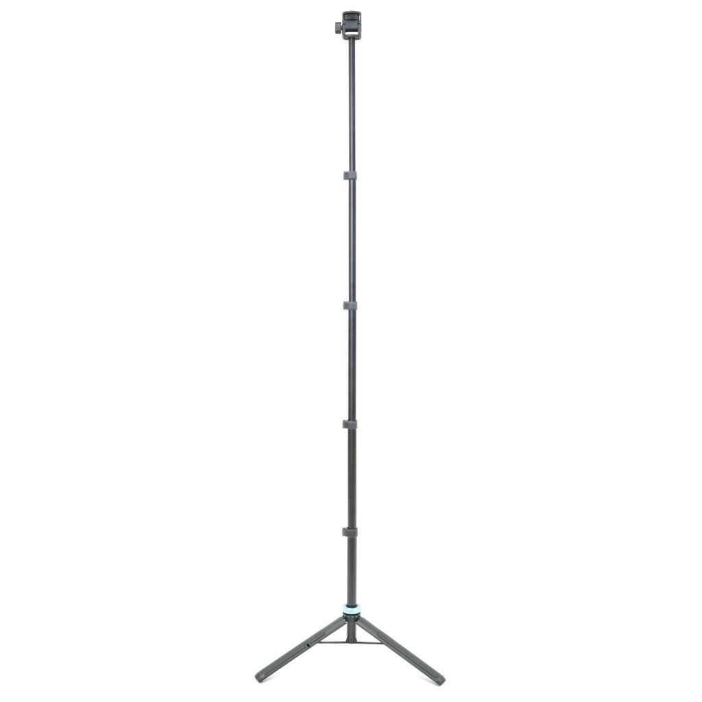 SLIK Stand Light 12, LED Ring Light with 11 Brightness Levels, 3 Color Temperature Settings, Smartphone Holder Included, Height 405mm-1380mm, Black