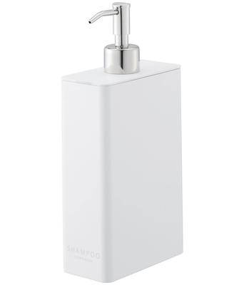 Диспенсер для шампуня Yamazaki Square Slim x D11 x Tower 4252 Двусторонний диспенсер, Шампунь, Белый, Прибл. Ш5,5 В23,5 см, Бутылка,