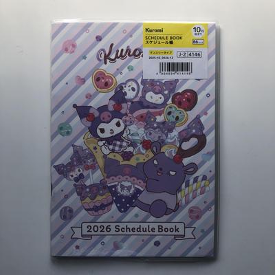 Sanrio Kuromi 2026 Ежемесячник-планировщик размера B6 Начинается октябрем 2025 - Заканчивается декабрем 2026 Daiso Japan