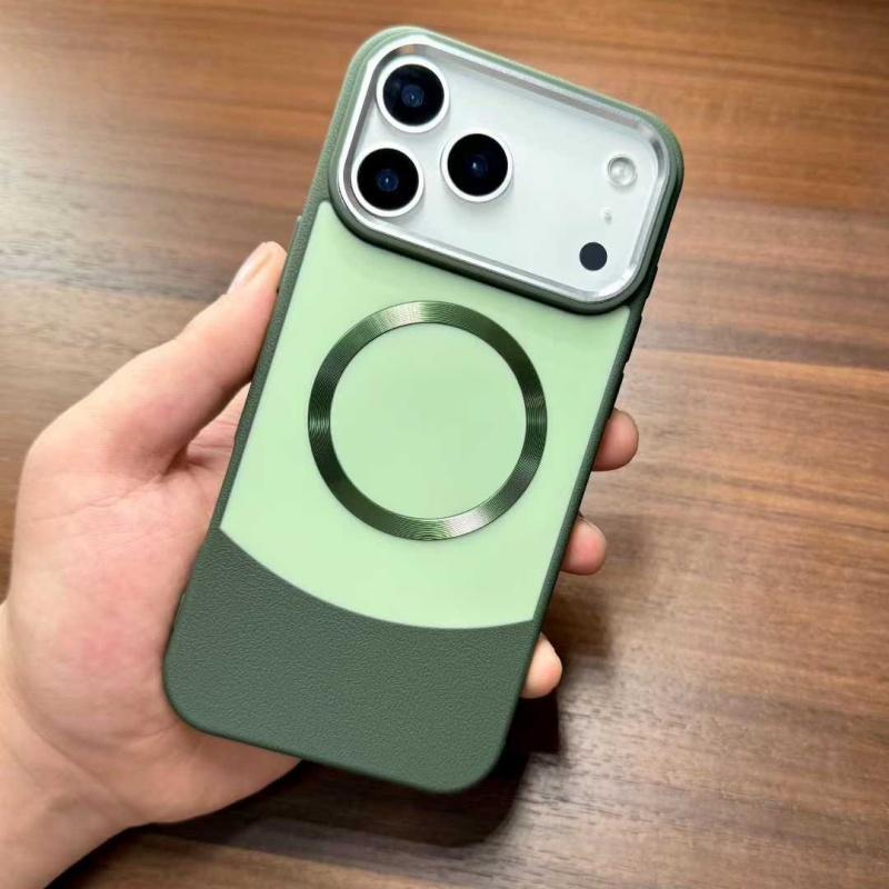 Роскошный Жесткий Защитный Чехол для iPhone 17 Air 16 15 14 13 12 Pro Max Plus с MagSafe, Беспроводной Зарядкой, Лазерным Магнитным Покрытием, Прочный Чехол
