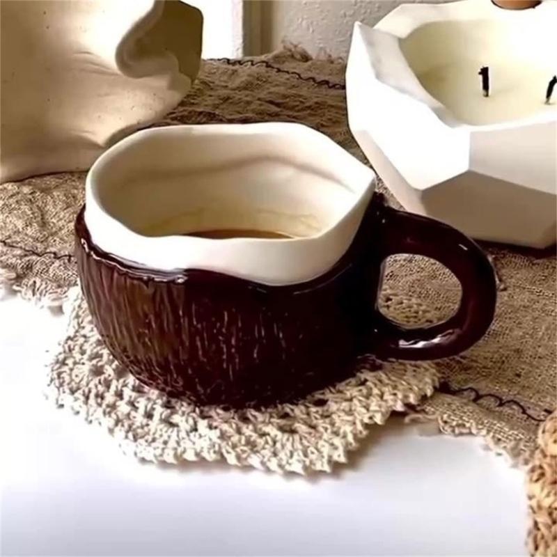 280 мл Фарфоровая кофейная чашка Дизайнерская чашка для кухни, для завтрака, для декора