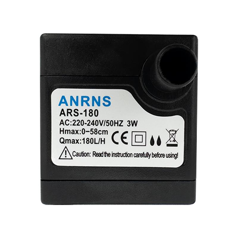 3W 180L/H AC 220V Water Pump Flow Rate Waterproof Brushless Pump Mini Water Filter Fish Tank Fountain Pump European Plug
