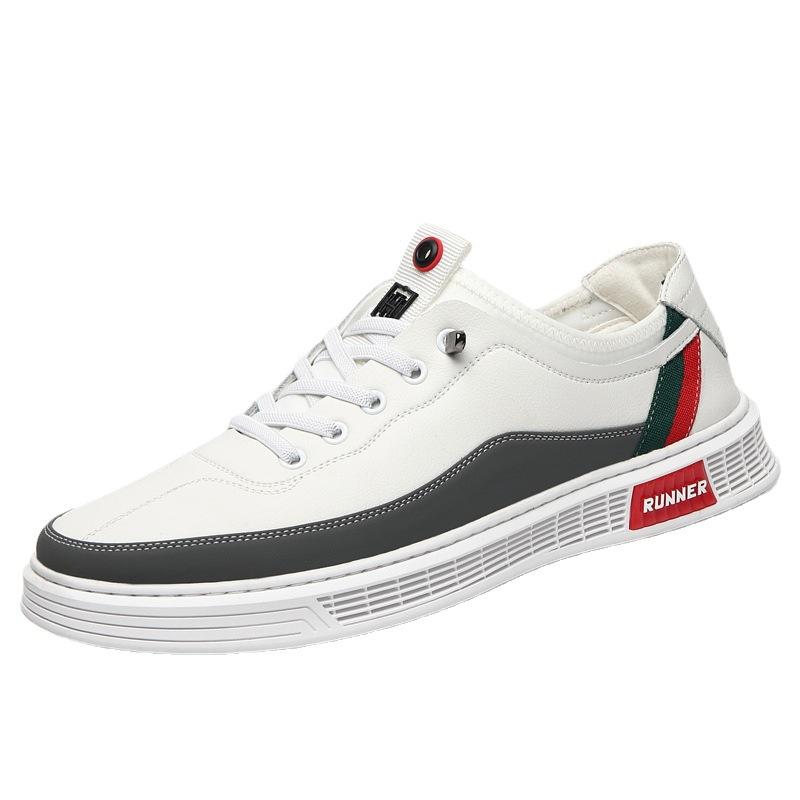 Мужская обувь, новая дышащая молодежная повседневная обувь, модные белые туфли в корейском стиле с низким верхом