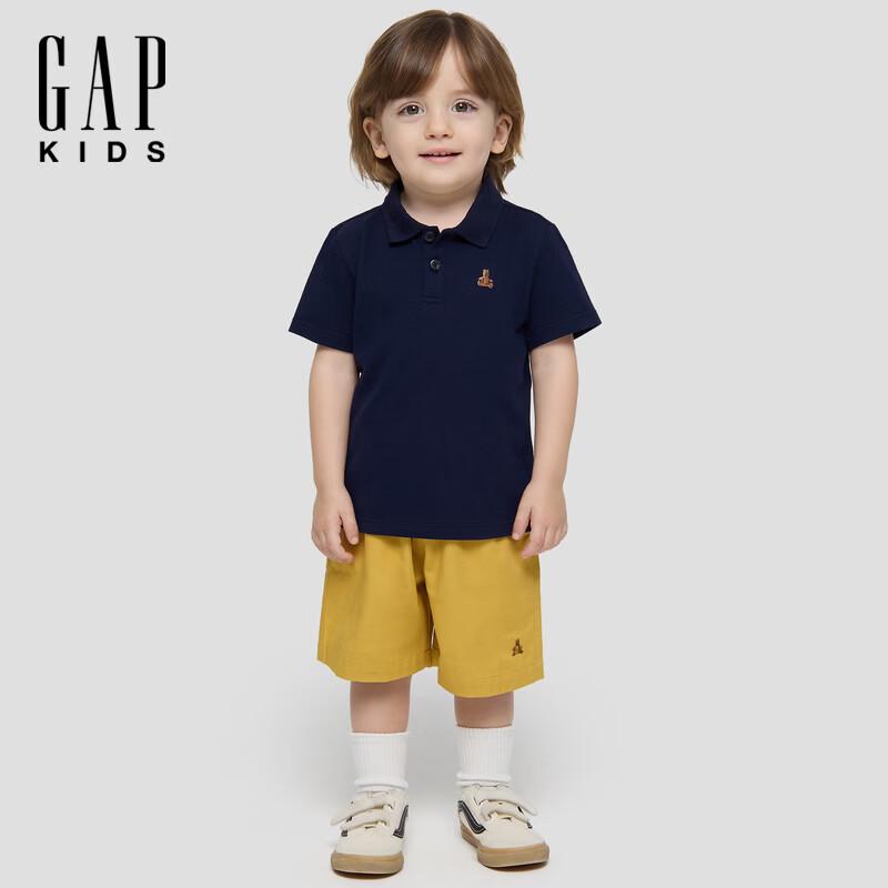 GAP Boys' Toddler Bear Embroidered Short Sleeve Polo Shirt