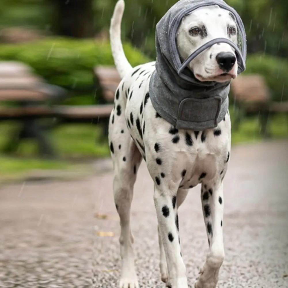 Hearing Protection Dog Head Cover Adjustable No Obstructed Vision Dog Calming Earmuff Breathable Anti-Noise