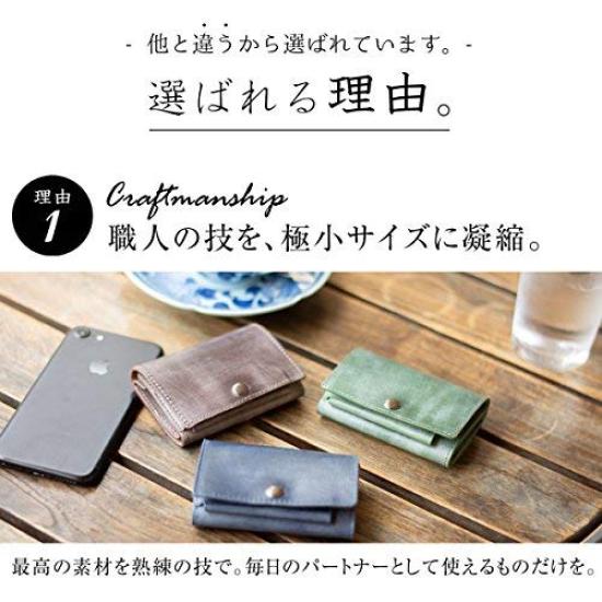 Dom Teporna Трехстворчатый кошелек из кожи уздечки, Маленький мини-кошелек, Компактный кошелек из натуральной кожи для мужчин и женщин, Темно-коричневый