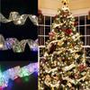 Decor Fairy Lights Lace Christmas Ribbon Xmas Lights Strings Christmas Tree Ornaments Decoration