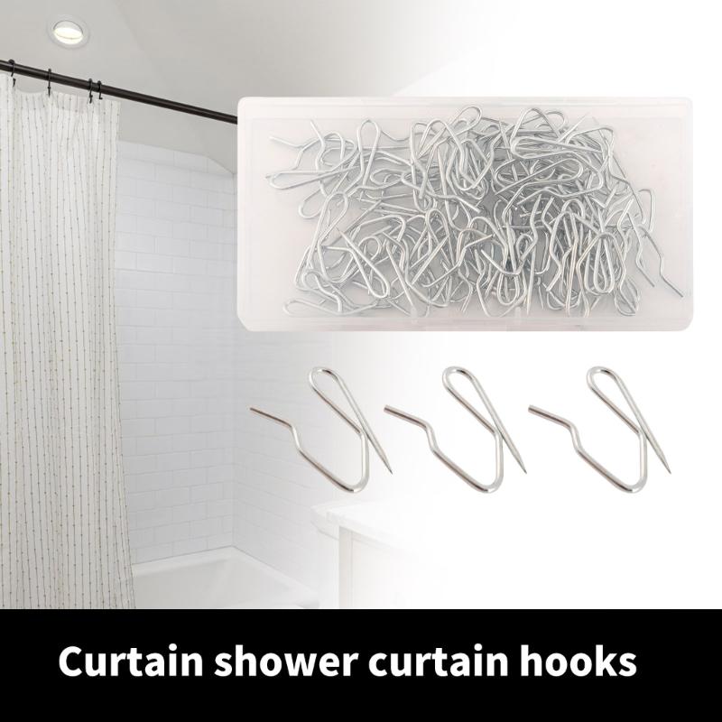 60pcs Heavy Duty Metal Curtain Hook Rustproof Drapery Pin Multipurpose Curtain Pin for Pinches Pleat Curtains In Homes