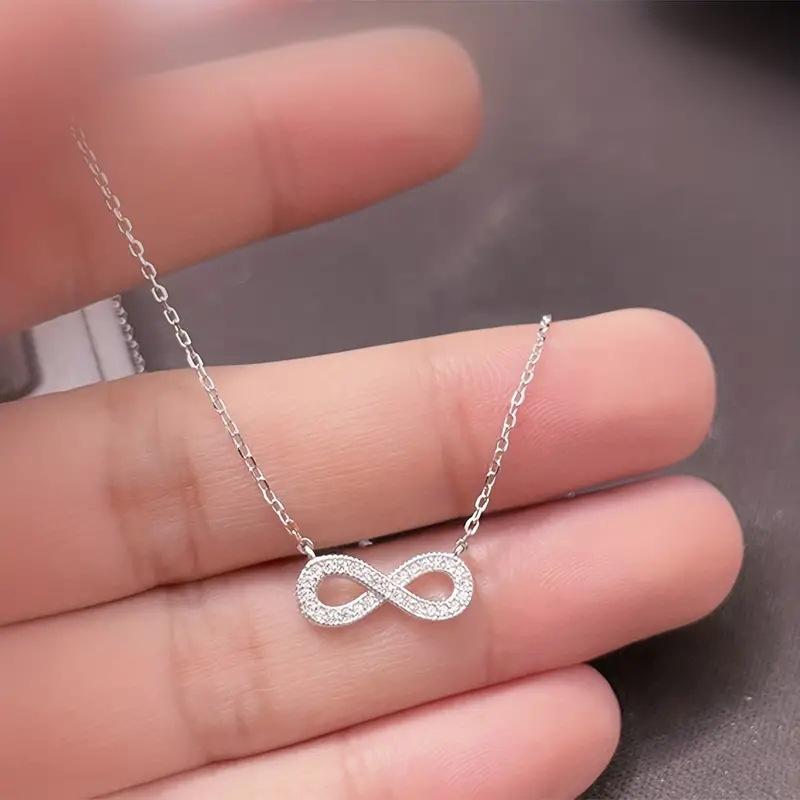 Usmobi Ring Pendant Necklace, Micro-Inlaid Zircon Neck Chain, Daily Exquisite Jewelry.