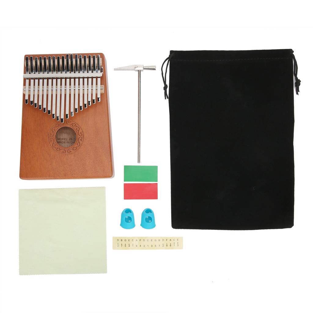 17-клавишное пианино-калимба из красного дерева, мини-портативный музыкальный инструмент, игрушка, подарок на день рождения