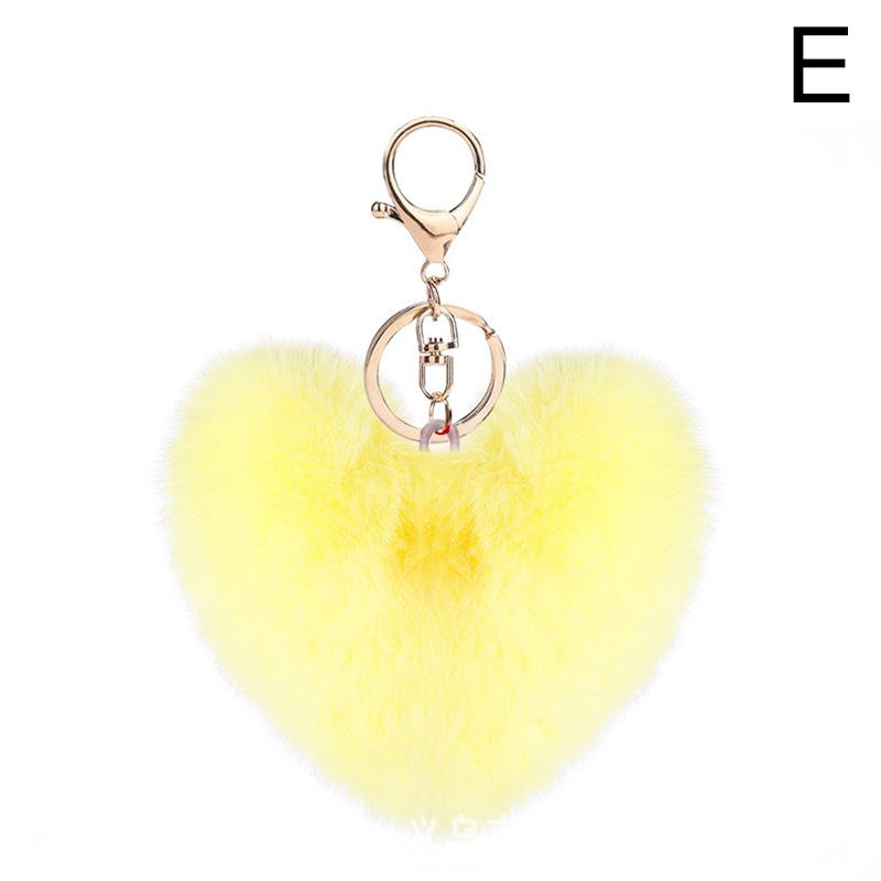 1 шт. помпон сердце любовь брелки плюшевые шарики из меха пушистая модная сумка ювелирные изделия женские украшения автомобиля