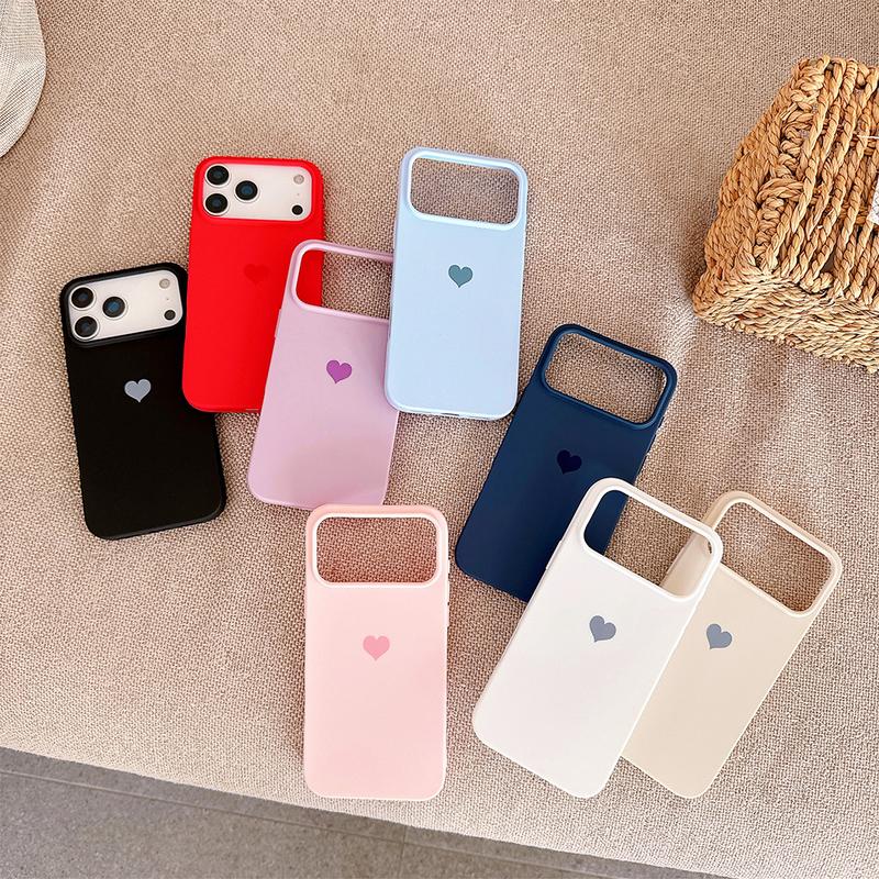 Девушка Милый Любовь Конфетный Цвет Чехол Для iPhone 17 Air 16 15 14 13 Pro Max Plus 16e Матовый Силикон Мягкий Ультратонкий Чехол TPU Оболочка