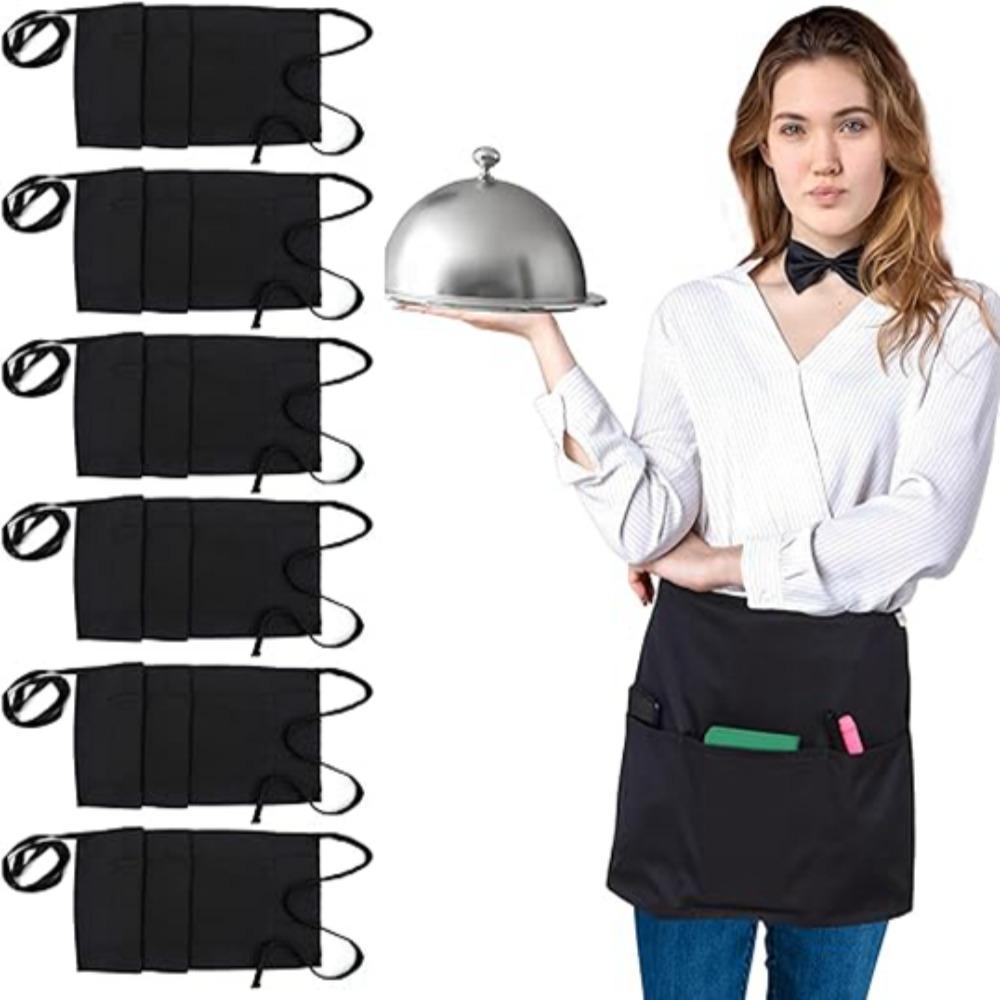 Waterproof Waist Apron Polyester Server Apron Cooking Tool Half Apron Cleaning