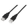 NANOCABLE Extension Cable 10.01.0203-BK 1.8 M USB Male Plug Female Plug Black