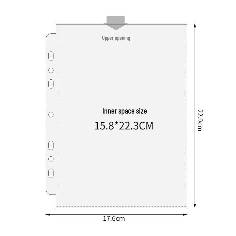 Сменный блок для альбома с карточками формата А5 с 7 отверстиями: Прозрачная 3-дюймовая сетка из четырех квадратов для карточек идолов