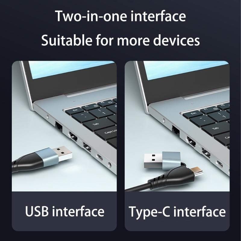 USB C/USB to Double HDTV Adapter USB to HDTV Splitter for Double Monitor Extended Display Adapter Video Graphics Converter