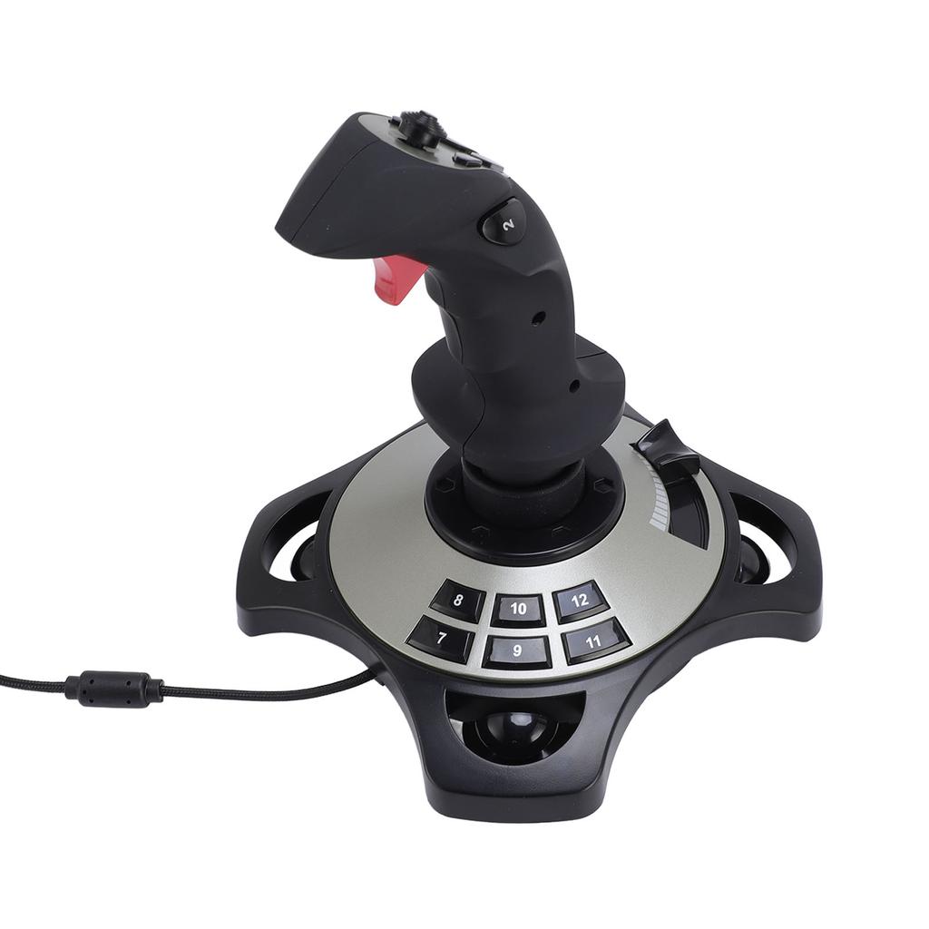 Flight Simulator Joystick Controller USB Wired Flight Stick with Vibration and Throttle for Win 7 8 10 11