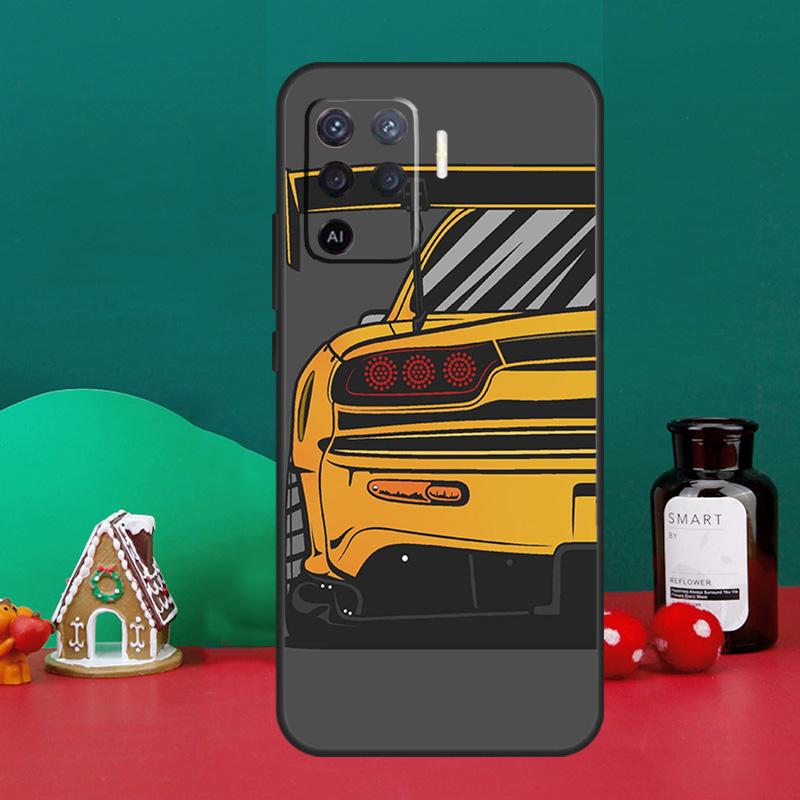 JDM аниме эстетический чехол для OPPO A79 A74 A94 A58 A78 A98 A5 A9 A53 A52 A72 A15 A17 A77 A16 A76 A96 A57S A54S