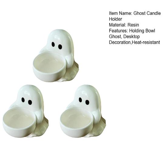 3 шт. Хэллоуин Призрак Подсвечник Держатель Чаша Призрак Вотивный Чайная свеча