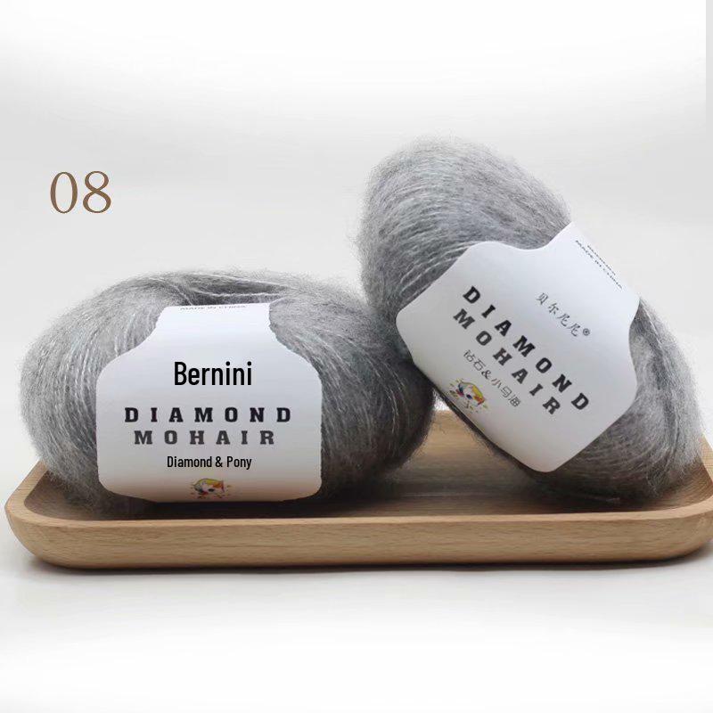 Пряжа Diamond Pony средней толщины из мохера для ручного вязания крючком пальто и шарфов