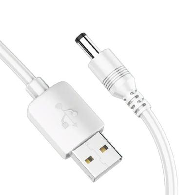 Кабель питания USB на DC5.5x2.1мм 1 метр медный для стабильной зарядки нескольких гаджетов