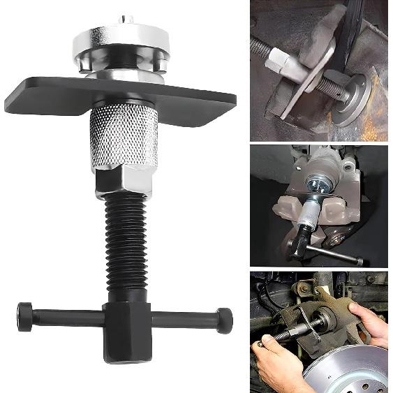 Инструмент для втягивания поршня тормозного цилиндра, Наборы для втягивания поршня суппорта автомобильного тормоза, Комплект с правой рукояткой, Инструменты для замены редких тормозных колодок автомобиля, Универсальный