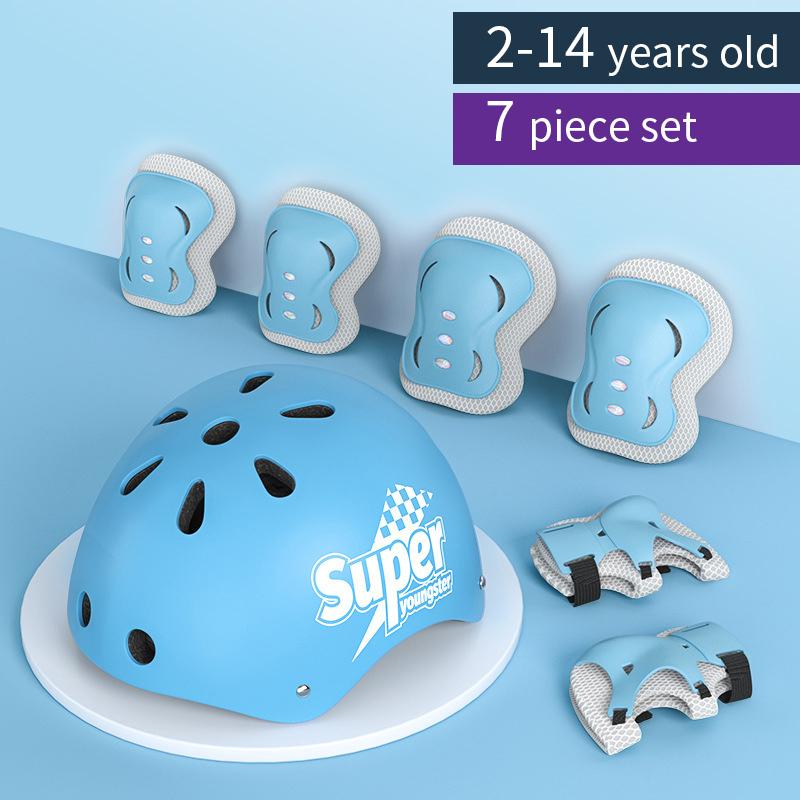Child Protective Equipment Helmet Elbow Knee Pads for Girls Aged 3 4 5 6 7 8 9 10 11 12 Year Boy Suitable for Roller Skating and Skiing