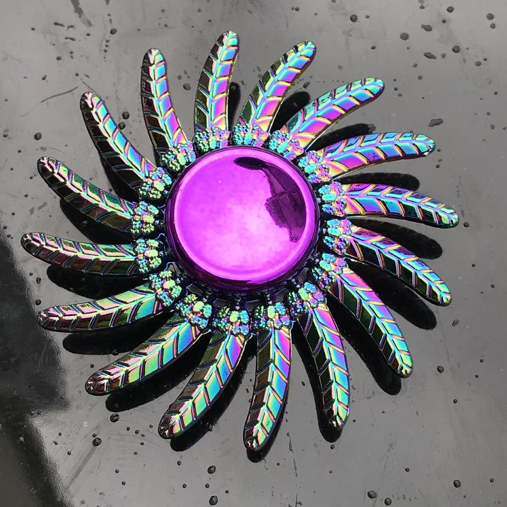 Gradient Rainbow Fidget Spinner Metal Alloy R188 Mute Bearing Hand Spinners Fingertip Gyro Stress Relief Toys For Kids Adult