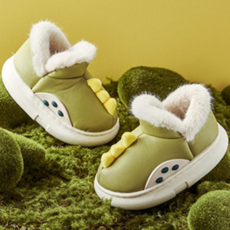 Детская теплая хлопковая обувь бархатная осенне-зимняя водонепроницаемая обувь для дома и отдыха на открытом воздухе пуховая хлопковая обувь