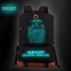 KPop Demon Hunters Demon Hunters Korean Version Double Shoulder Luminous Bag Cross-border Fashion Primary and Secondary School School Bag