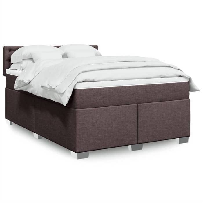 Maison Exclusive - Sommier à lattes de lit avec matelas Marron foncé 140x200 cm