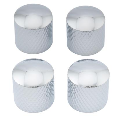 Musiclily Basic Steel Metal Metric Dome Knobs, Knobs, Chrome, 4-Pack