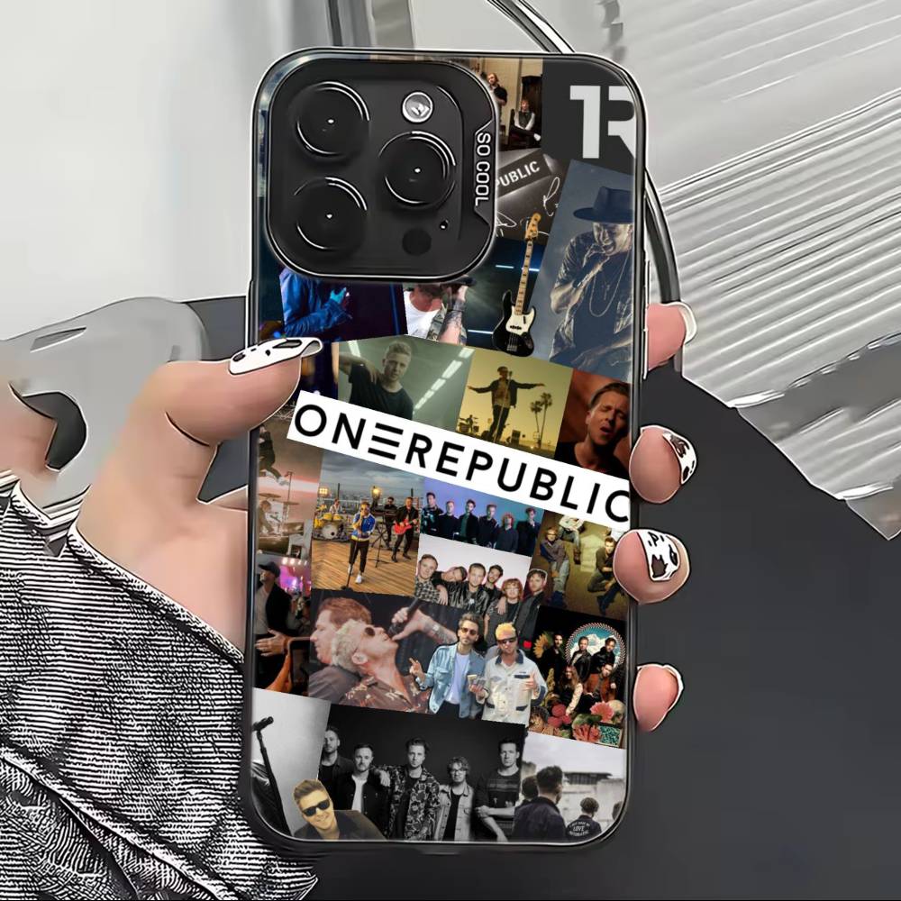 Чехол для телефона Rock B-Band OneRepublic для iPhone 17,16,15,14,13,12,11 Plus,Pro Max,XS,Цветной серебряный внутренний чехол