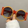 Round Double Color Beach Sunglasses Fashion Retro Trend Sunglasses Travel Street Photo Holiday Party Glasses