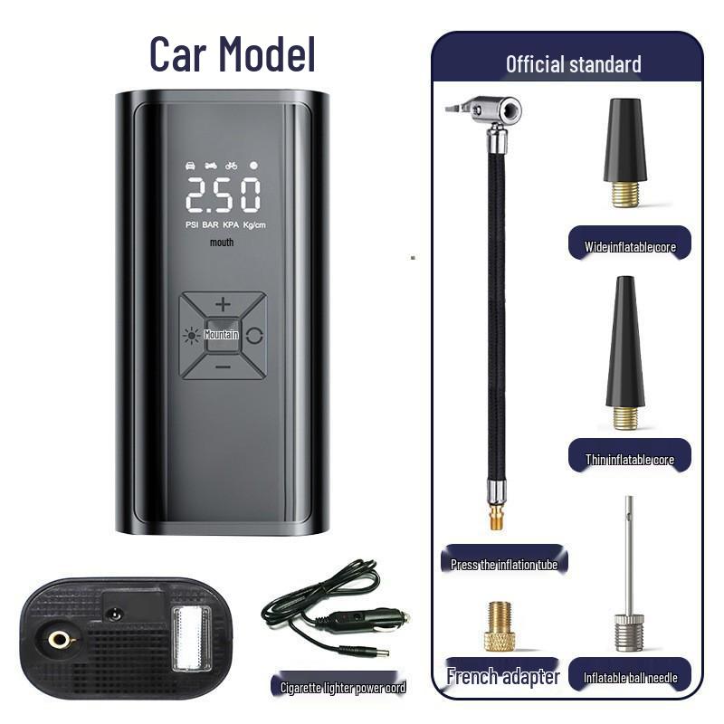 Беспроводной цифровой автомобильный насос высокой мощности с дисплеем