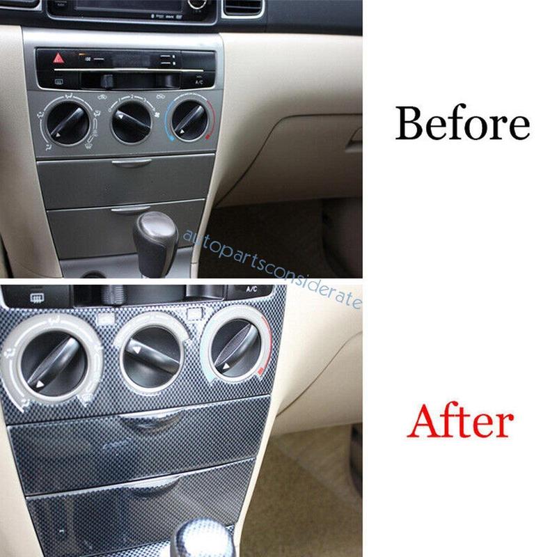 Для Toyota Corolla 2003-2008 Панель ящика для хранения центральной консоли с текстурой под карбон