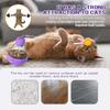FOXLVDA Interactive Cat Toy for Indoor Cats, Cat Treat Puzzle Feeder Toy-Cat Treat Dispenser, Engaging Tumbler Design with Teaser Wand, Durable,