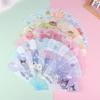 Милый мультфильм аниме Sanrio Kuromi My Melody Cinnamoroll Seven Fold Fan Портативный летний складной веер Подарки для детей и студентов