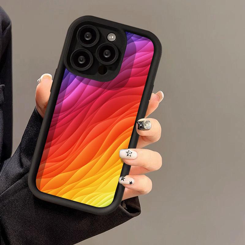 Волна с постепенным изменением цвета для чехла мобильного телефона iPhone17 Apple 17promax новый 2026 мелкое отверстие 13/12