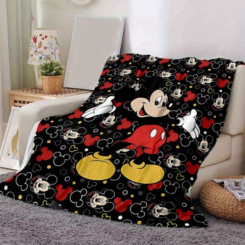 1 шт., Уютное одеяло для дома с Микки Маусом: Идеальный подарок для спальни, гостиной, в дорогу, для кемпинга, в машину