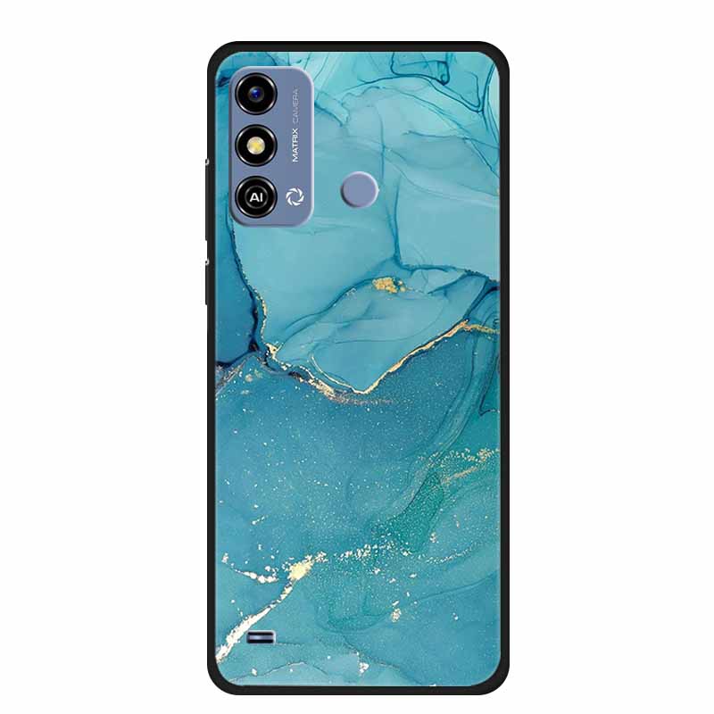 Мягкий силиконовый чехол для ZTE Blade A53 / A53Pro / A53Plus Чехол Мраморный ТПУ Черный Защитный чехол для ZTE Blade A53 Plus Чехол Funda