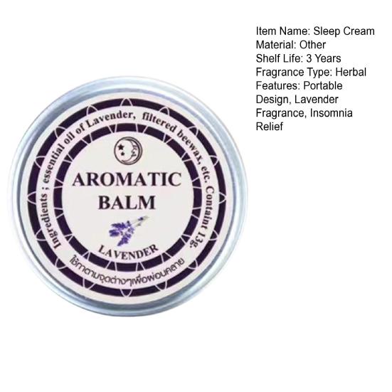 Sleep Cream Lavender Natural Ingredients Relax Stress Insomnia Aid Lightweight Travel Home Aromatic Balm