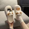 Мультяшные милые тапочки с сумкой на голове женские 2025 весенне-летняя носка ленивые полушлепанцы бисквитные пляжные прохладные тапочки женские